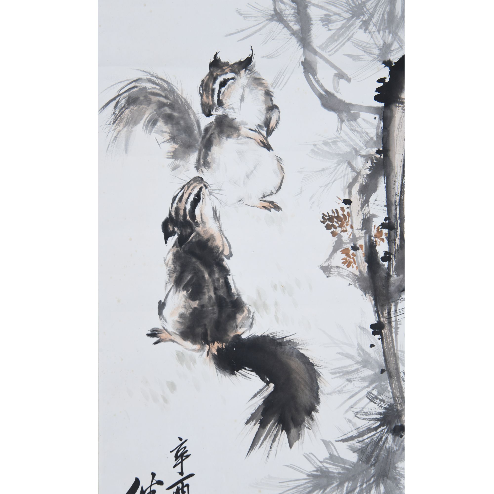 LOT.039继卣【松鼠】纸本立轴B0501-028预展