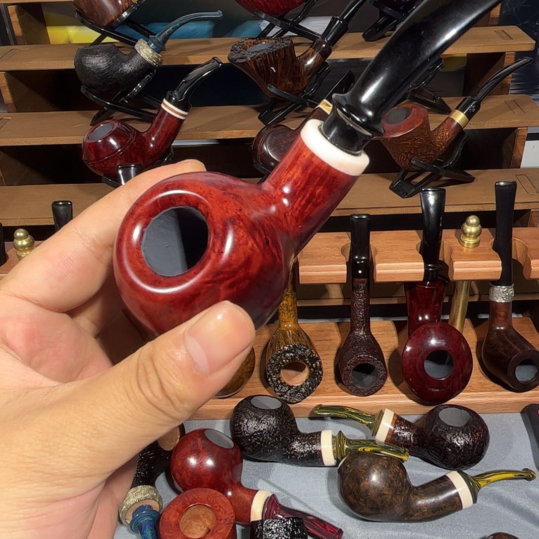 石楠木手工苹果空腔烟斗