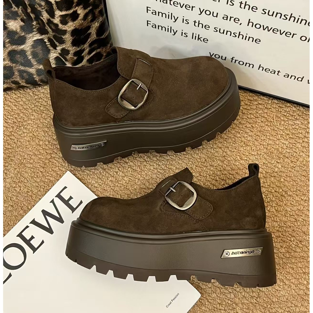 常规胶粘四季交叉绑带纯色乐福鞋圆头日系舒适ol复古