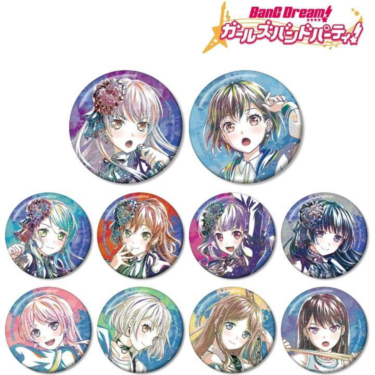 【Bang dream】mygo/roselia/pastelpalettes水彩吧唧徽章盲盒代拆