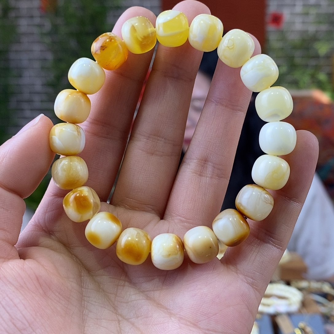 蜜蜡珠宝奇石未镶嵌蜜蜡手串10.5mm
