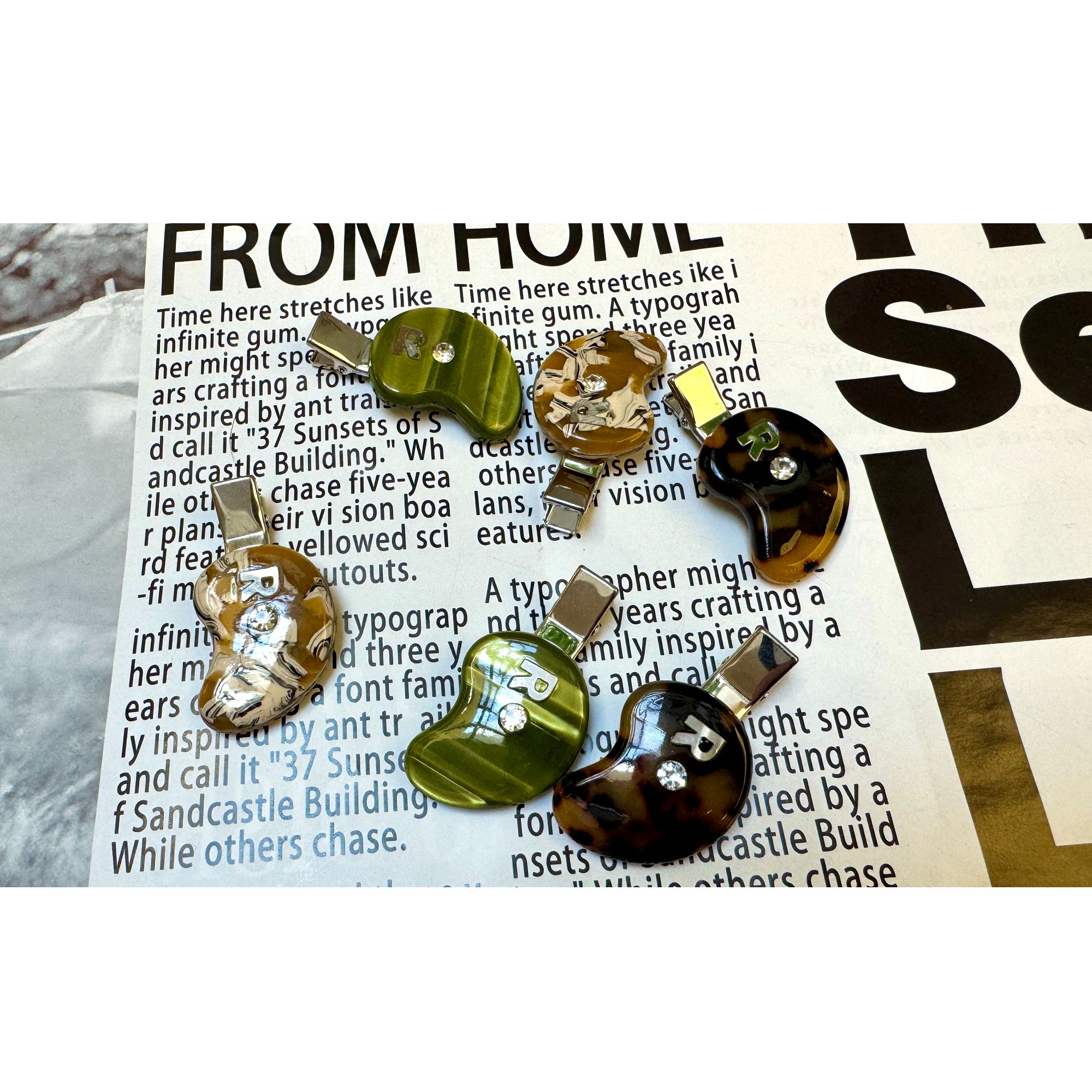 i｜复古捷克钻-豌豆夹（醋酸