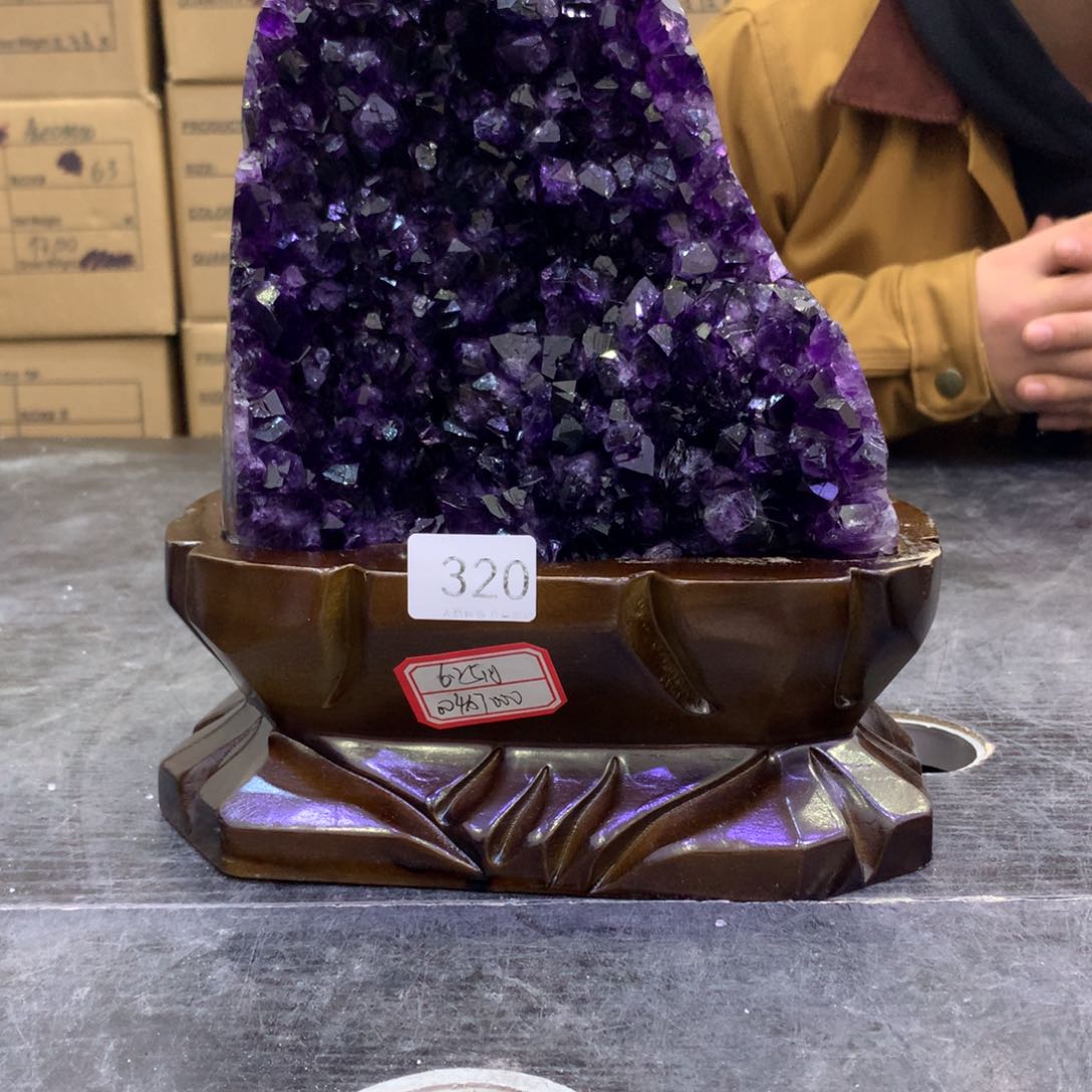 水晶摆件未镶嵌紫晶320