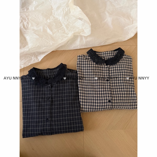 阿虞 嘻嘻｜100棉磨毛格子衬衫秋冬