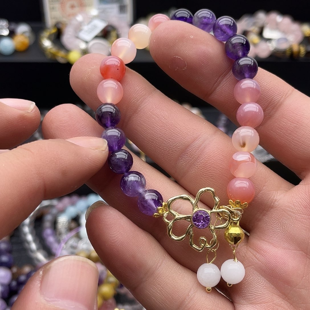 水晶手链未镶嵌乌拉圭紫水晶