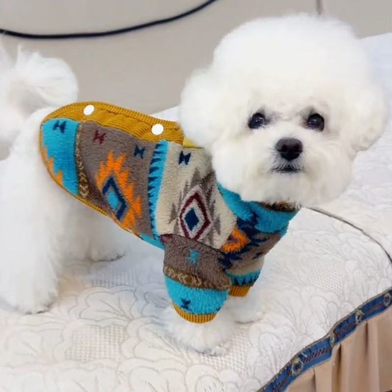 狗狗衣服秋冬季卫衣小型犬比熊泰迪博美防寒保暖冬装可牵引两脚衣