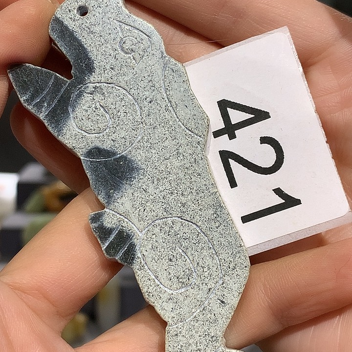 和田玉挂件未镶嵌玫***了