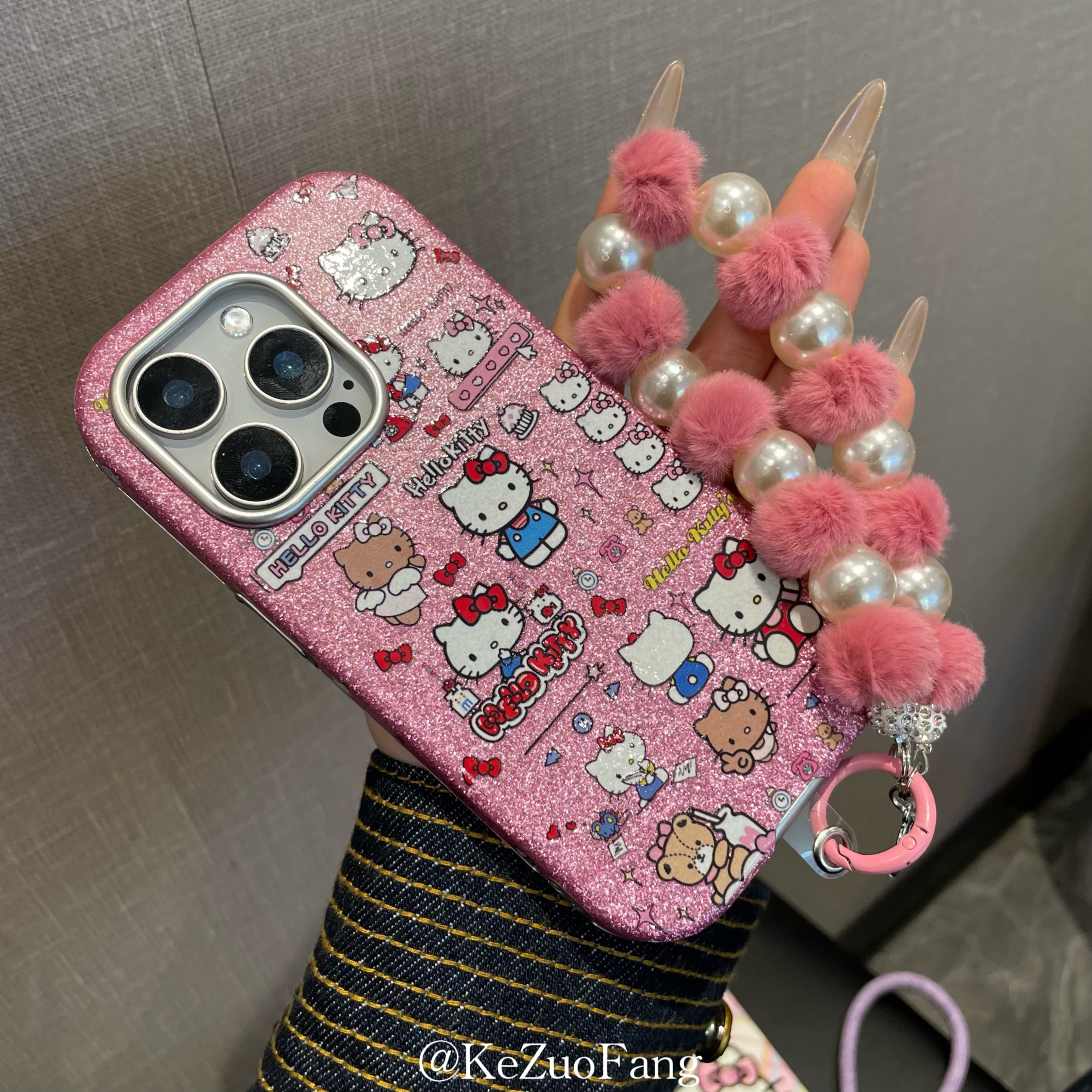 少女粉卡通kt猫咪苹果16promax手机壳可爱保护套iPhone15/14/13