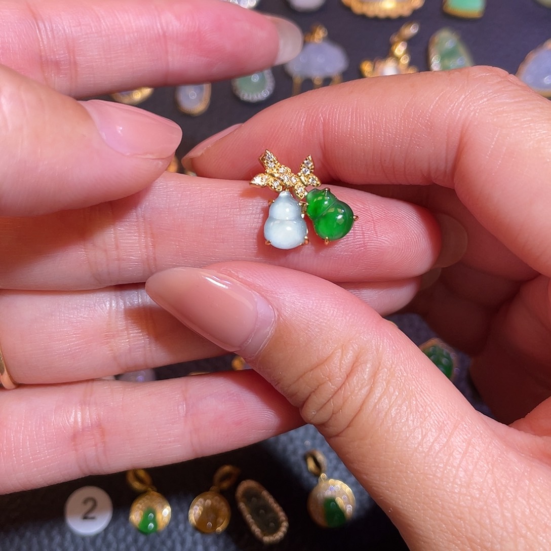 翡翠银S925镶嵌颈饰