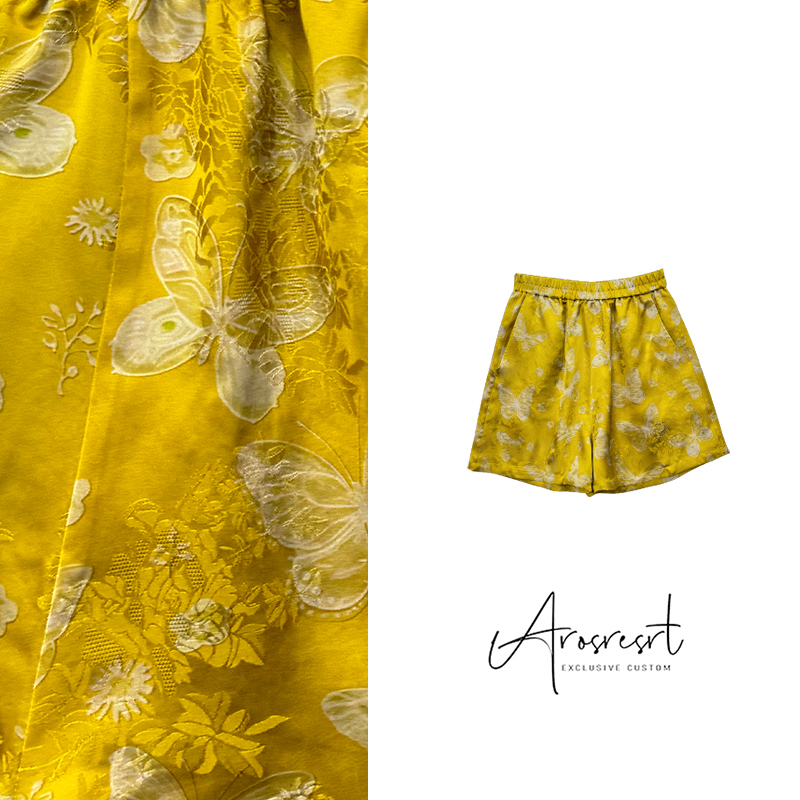 【鸾羽蝶短裤】2025新中式立体剪裁拼接遮肉显瘦短裤