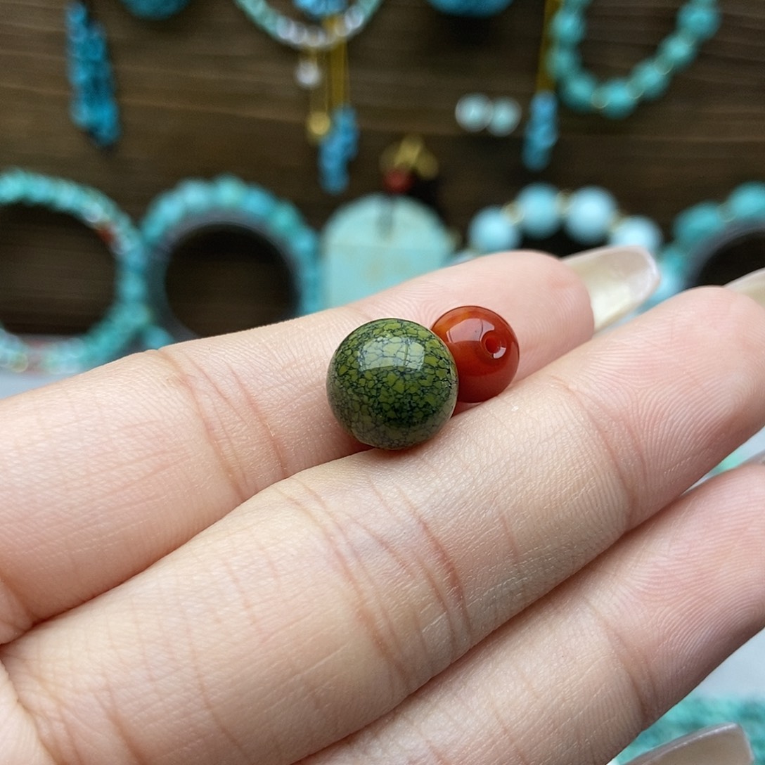 南红玛瑙未镶嵌卡10.3圆珠