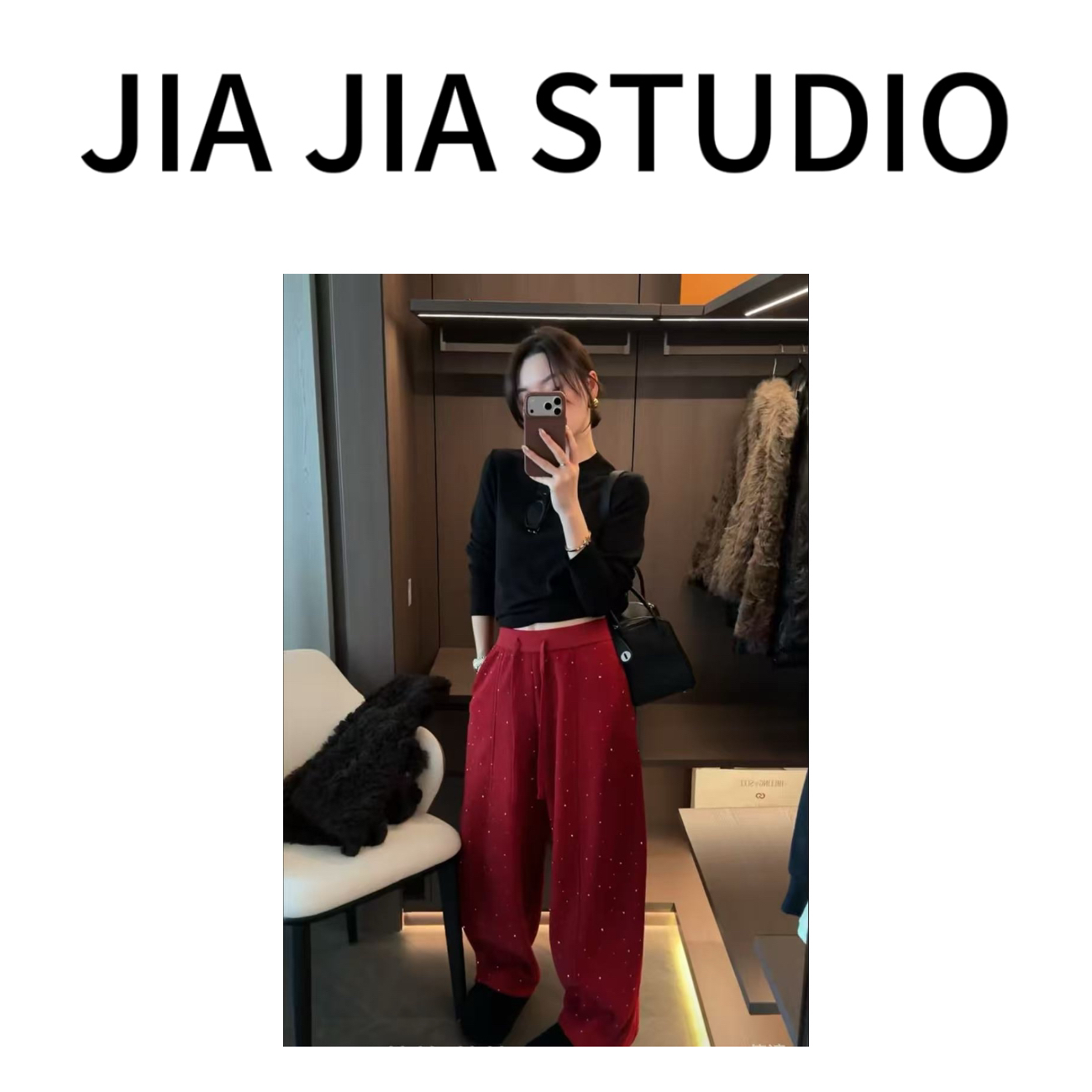 【嘉嘉推荐】纯欲风小立领修身打底#8692