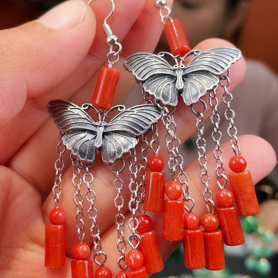 翡翠未镶嵌耳饰饰品