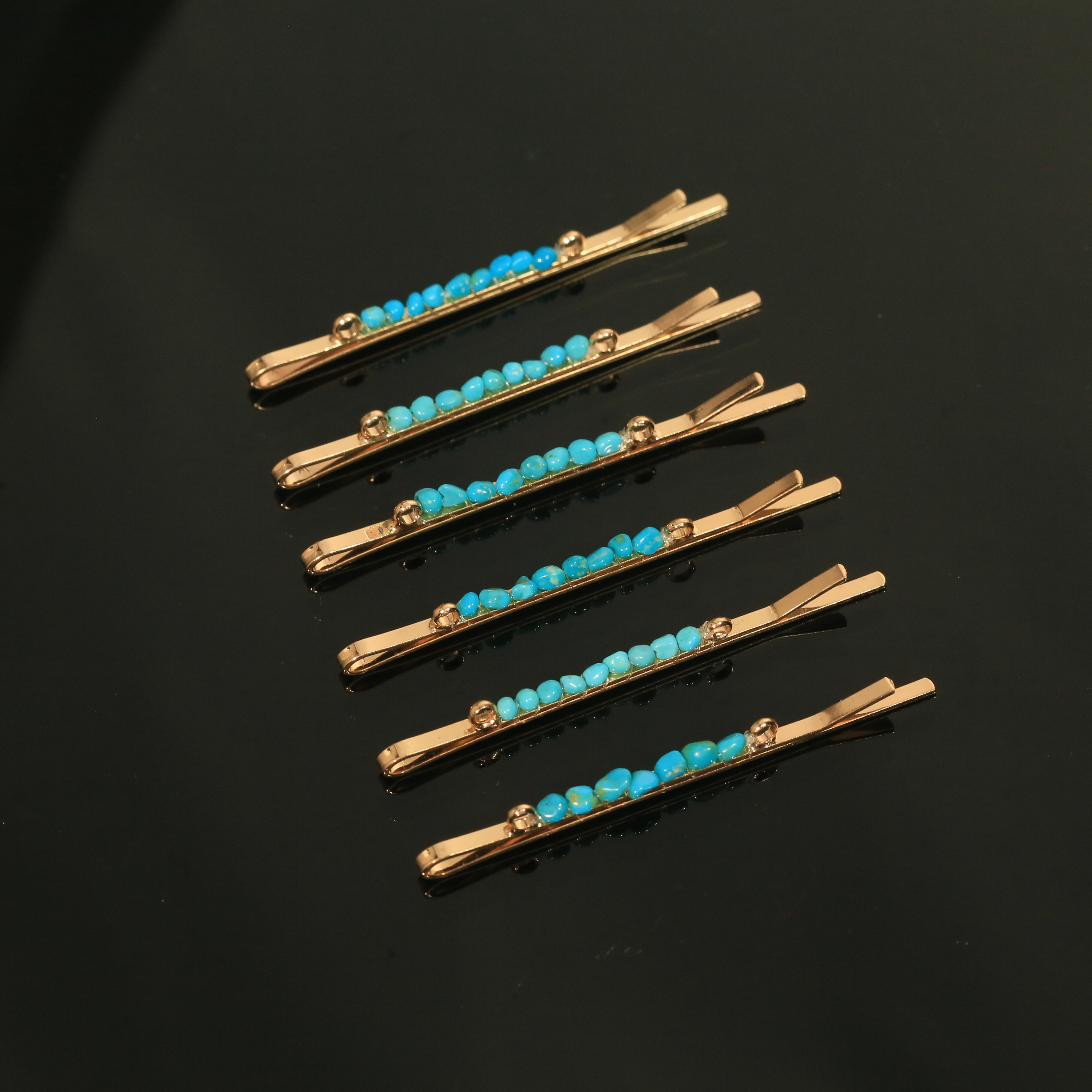 【珞宁专属】绿松石随型时尚发夹 （扎克里）多样性发其一 XZ1050BZ