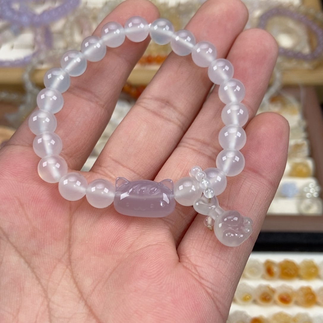 玛瑙/玉髓未镶嵌手链M7