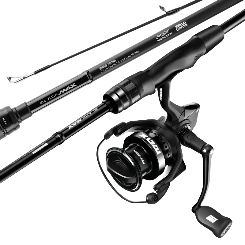 ABU BMAX直柄路亚套装不炸线小白钓鱼全套微物远投纺车轮竿双十一