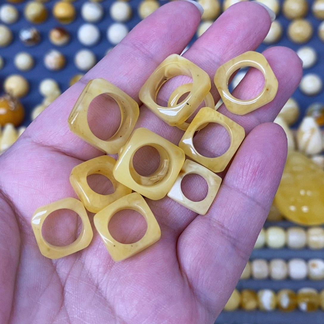 琥珀珠宝奇石未镶嵌尺寸9-12 mm