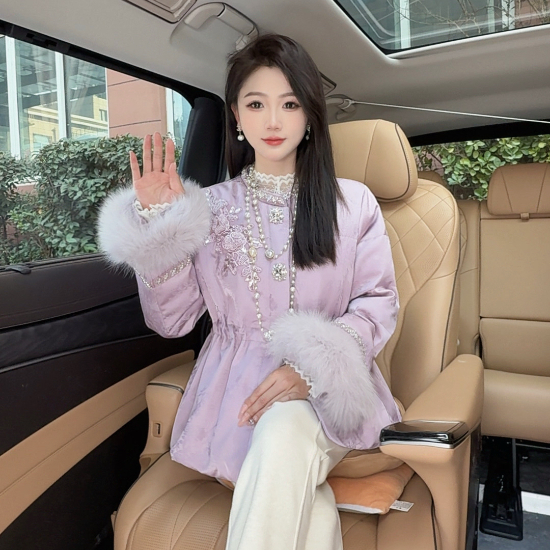 【一枝独秀】2025年冬季新中式国风气质显贵保暖棉服外套028