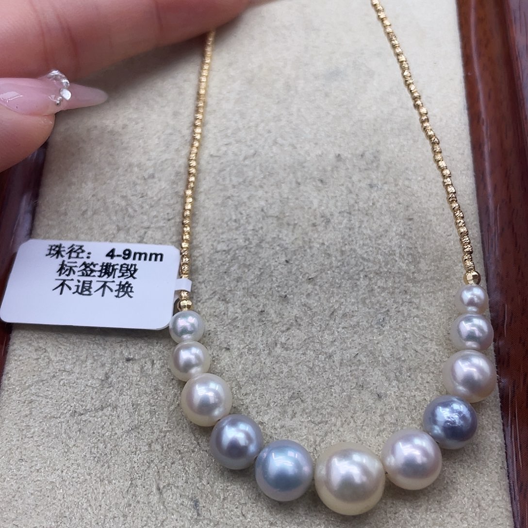 颈饰银S925镶嵌海水珍珠