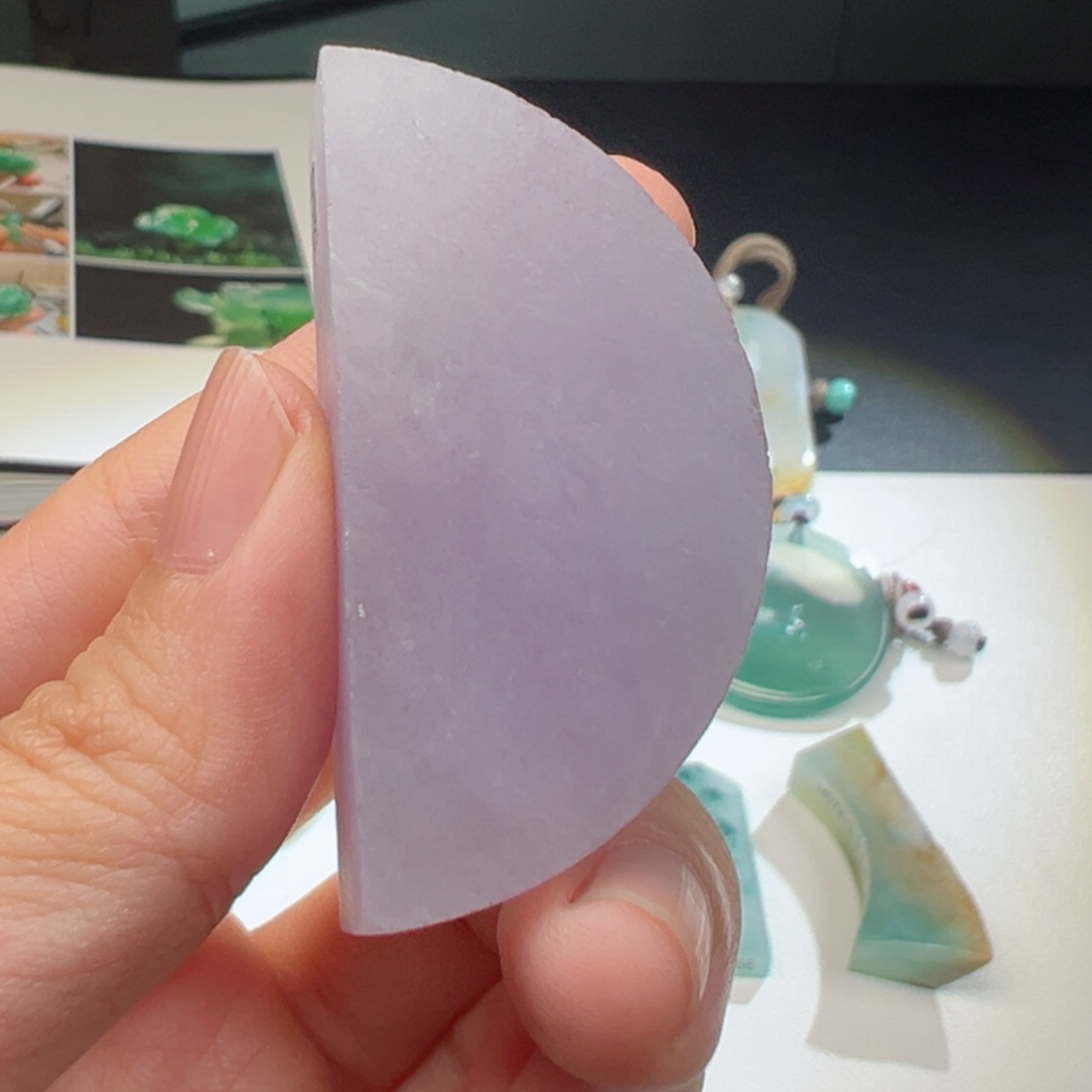 【闪购商品】定制翡翠未镶嵌形意 哪吒