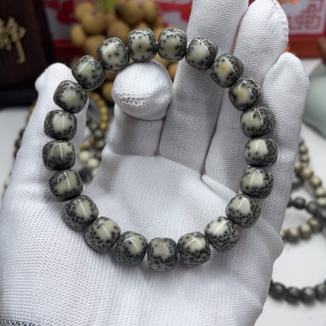 星月菩提手串双*?11mm 双留白