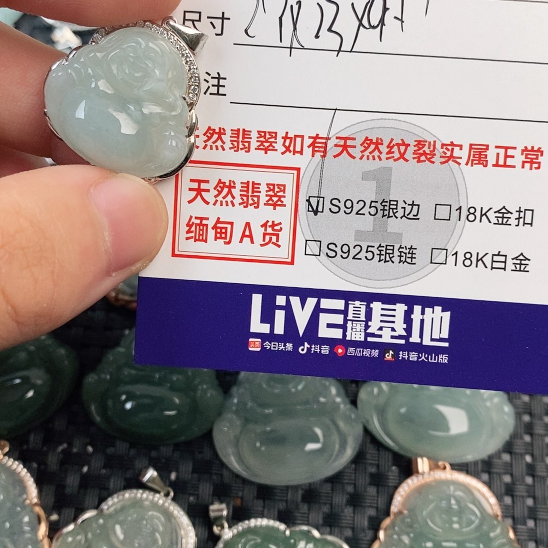 翡翠银S925镶嵌颈饰