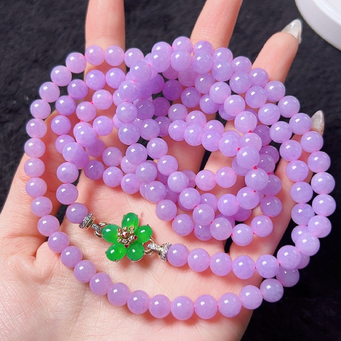 翡翠颈饰18K金镶嵌签收后24小时鉴赏期，过时不退