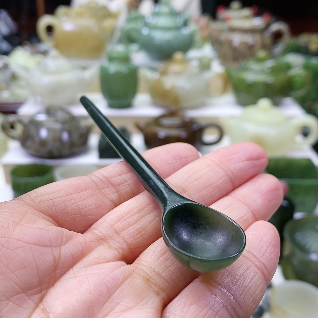 和田玉搅拌勺未镶嵌