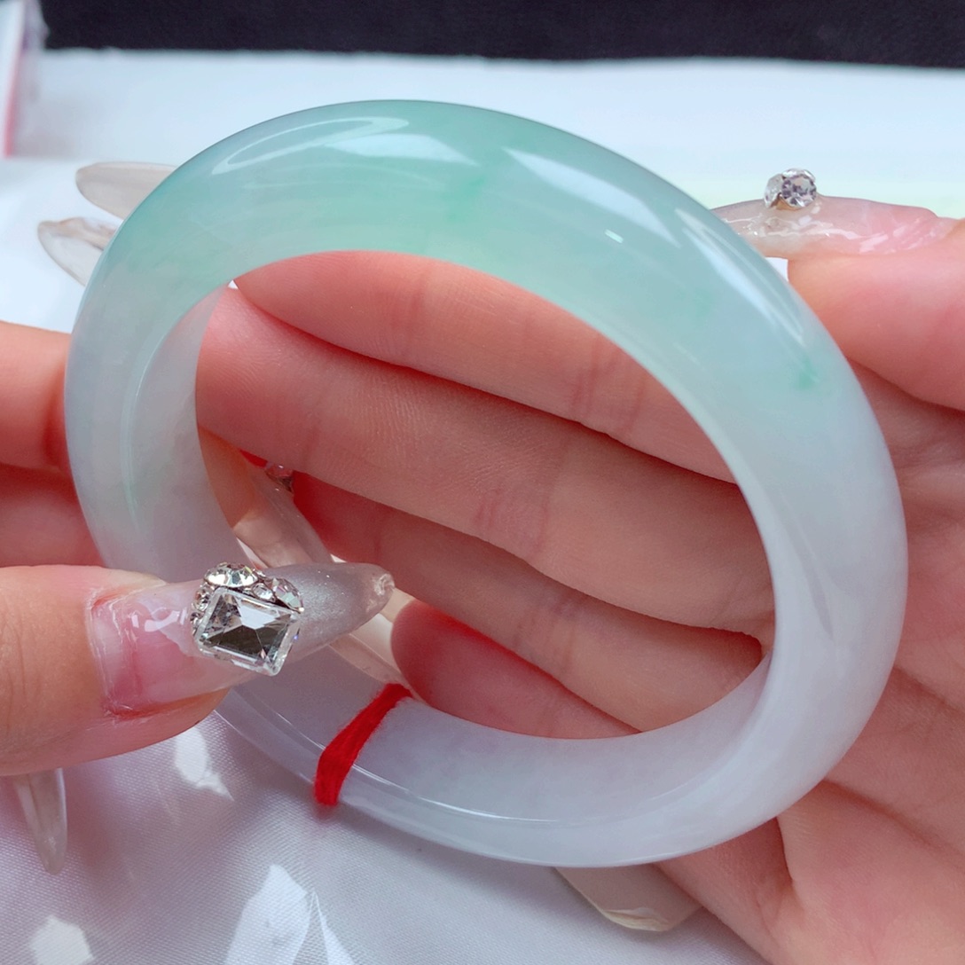 翡翠手镯未镶嵌天然缅甸翡翠A货手镯 91号