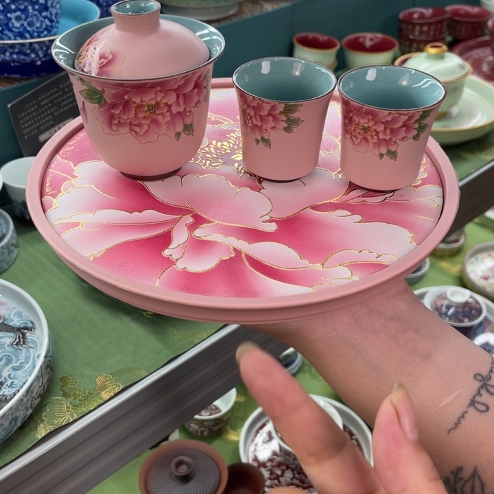 景德镇陶瓷盖碗茶具