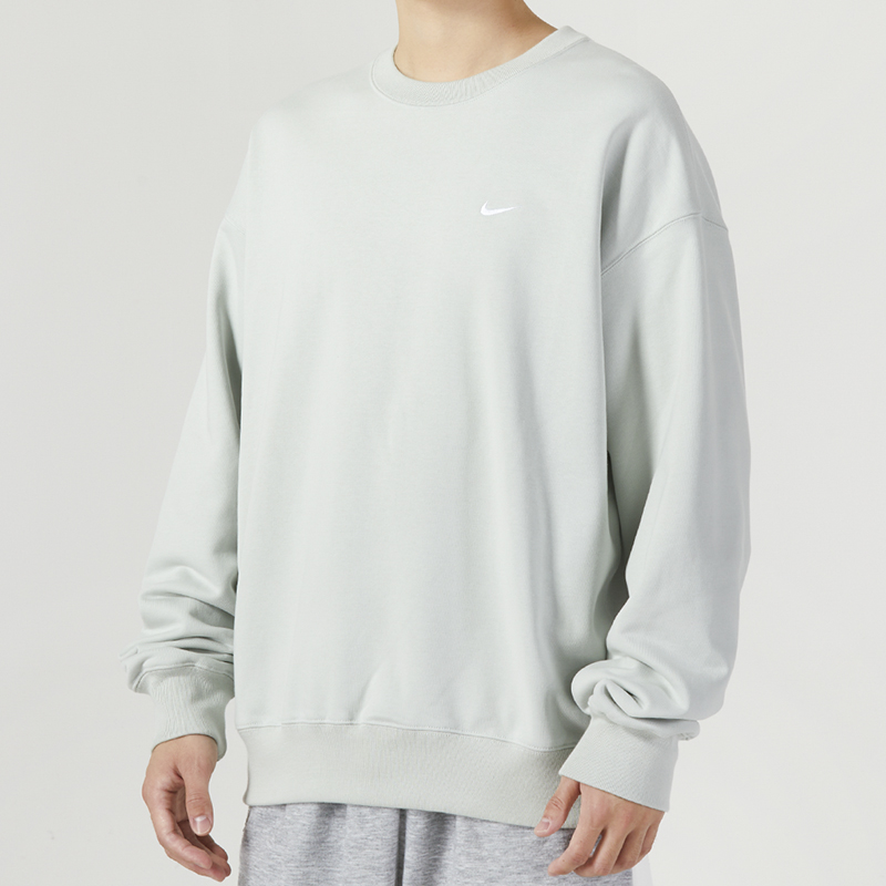 Nike耐克23秋季新款灰色圆领套头卫衣男休闲运动服打底衫DX0812