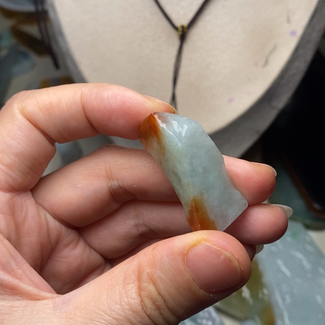 翡翠未镶嵌颈饰天然