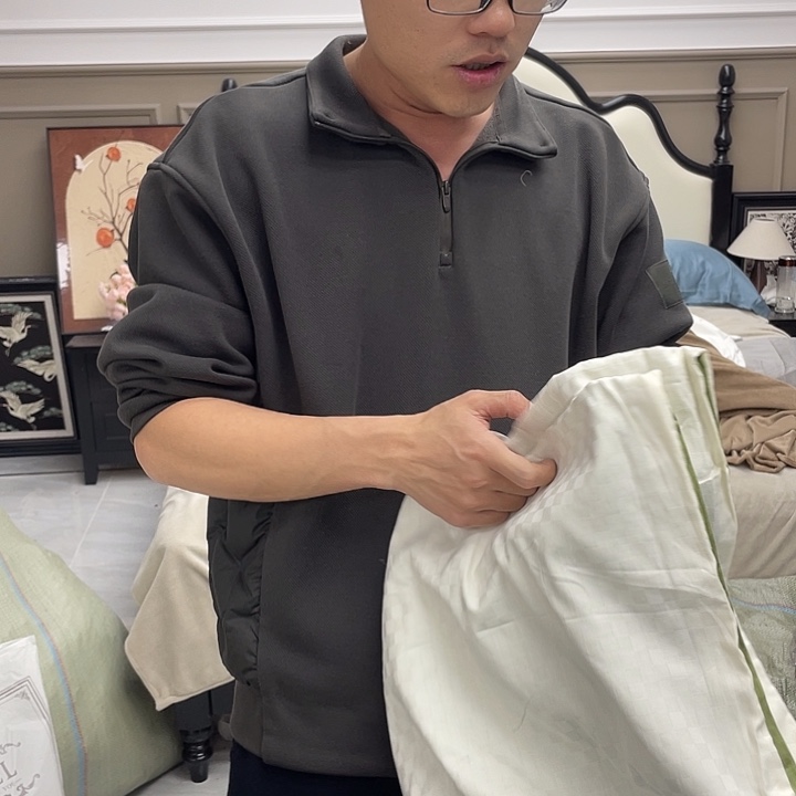 孖***宝棉全棉棉全棉006加大四件套一只枕头套