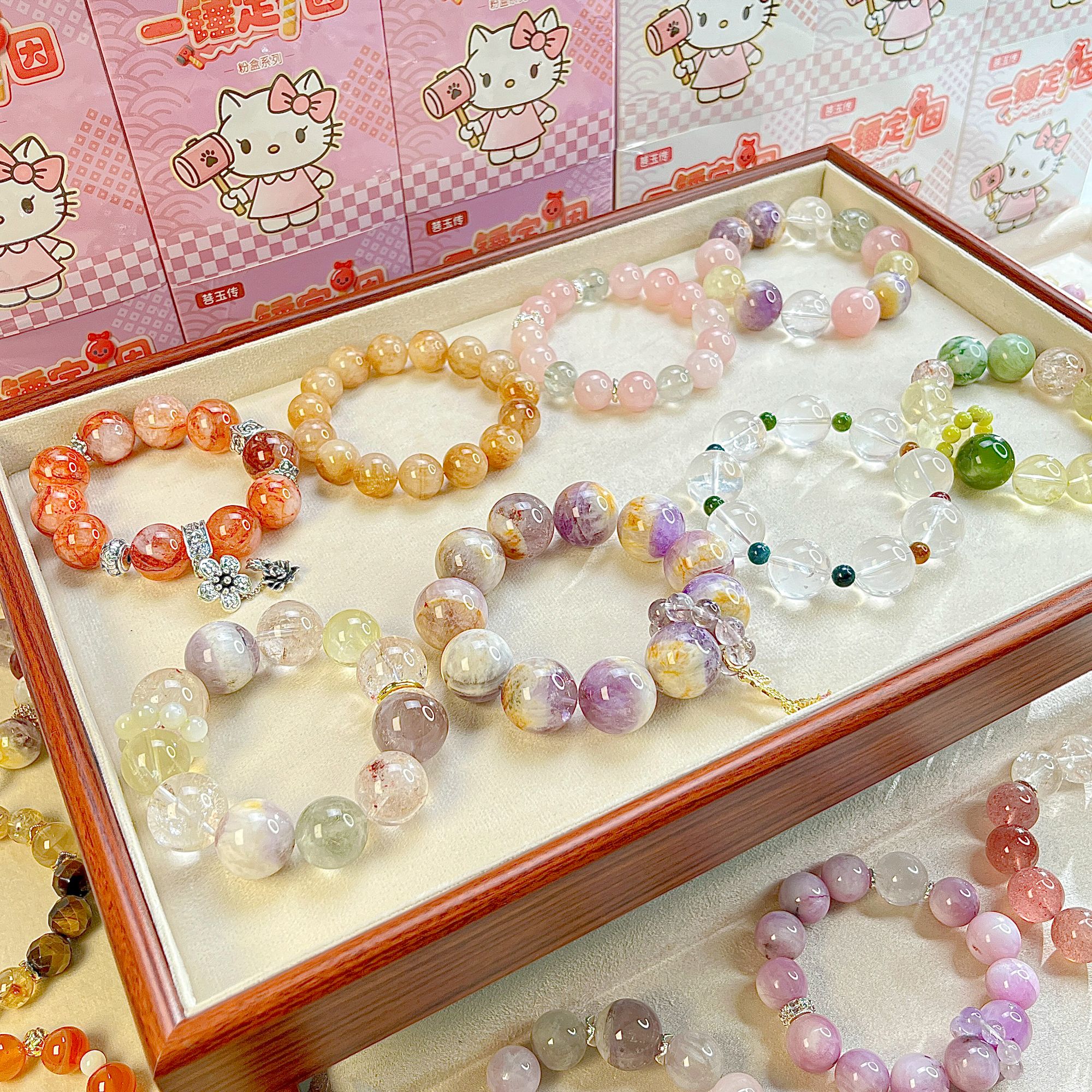 【新粉冲】 2红2白 文玩diy  多样性发其一