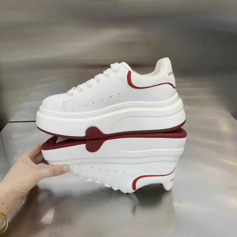 红帽888-1厚底小白鞋女2025冬春夏季新款休闲鞋真皮时尚百搭板鞋