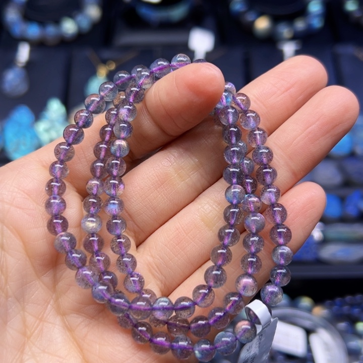 拉长石手串未镶嵌5.5左右