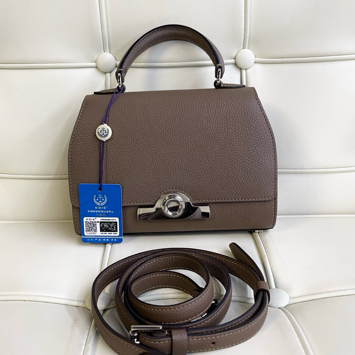 99新 MOYNAT/摩奈 119524 莫奈rejean bb大象灰斜挎包