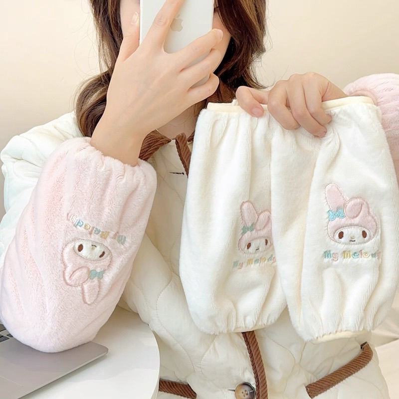 卡通袖套女秋冬季办公室防污护袖2025新款套袖学生羽绒服防脏袖头