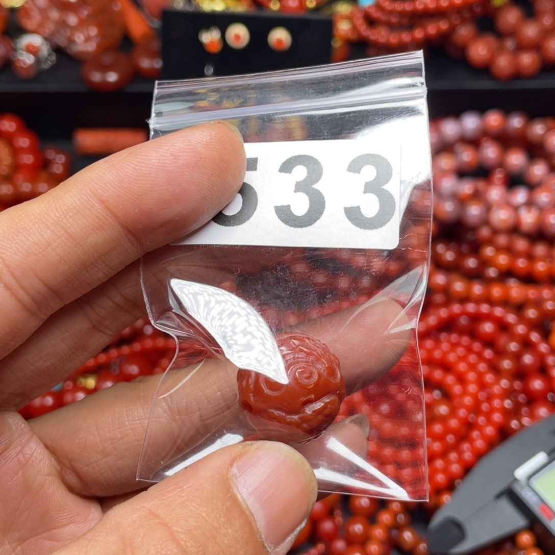 南红玛瑙珠子合金笑**态