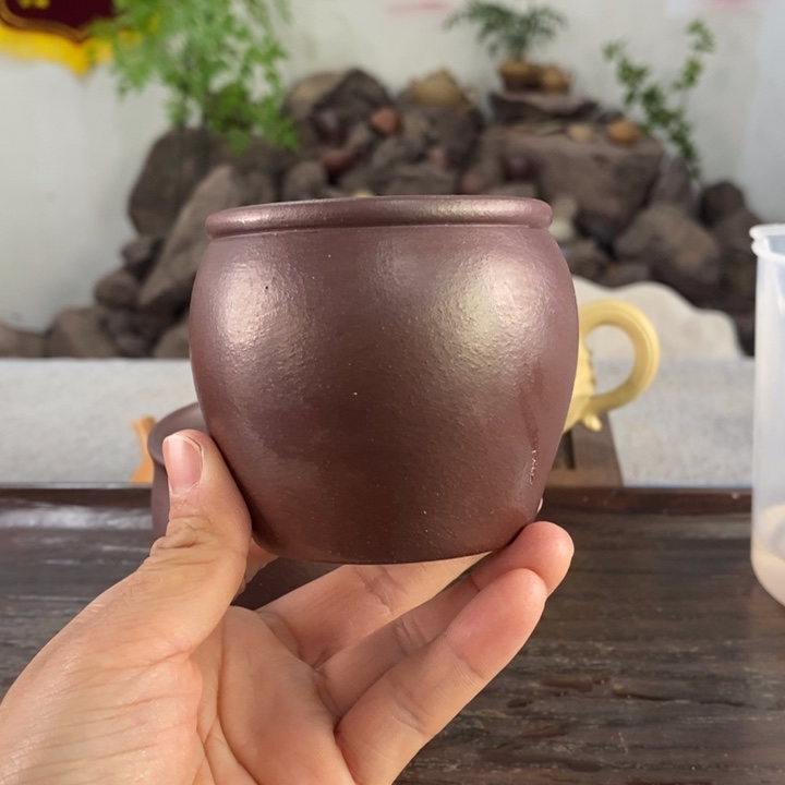 紫砂茶壶纯石红主人杯180左右的容量