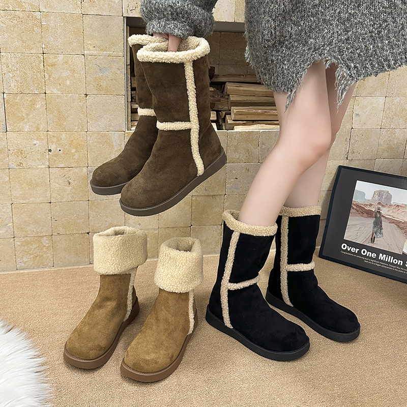 翻筒雪地靴新款洋气两穿防滑保暖雪地靴女款爆款2025新款