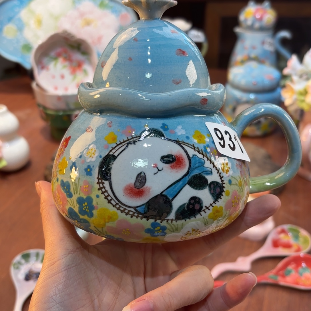 景德镇手绘高温釉下彩陶瓷茶具