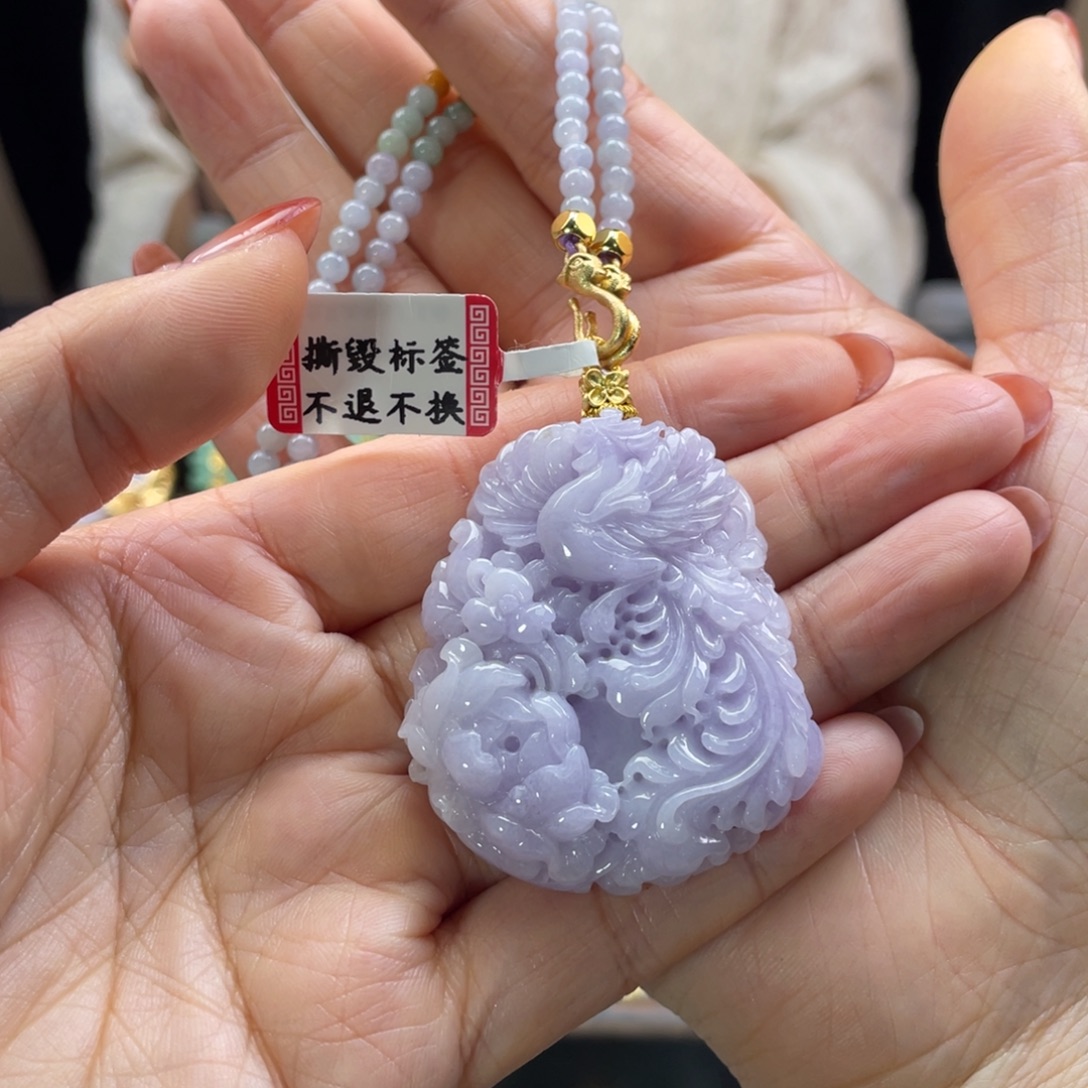 翡翠未镶嵌颈饰代编织