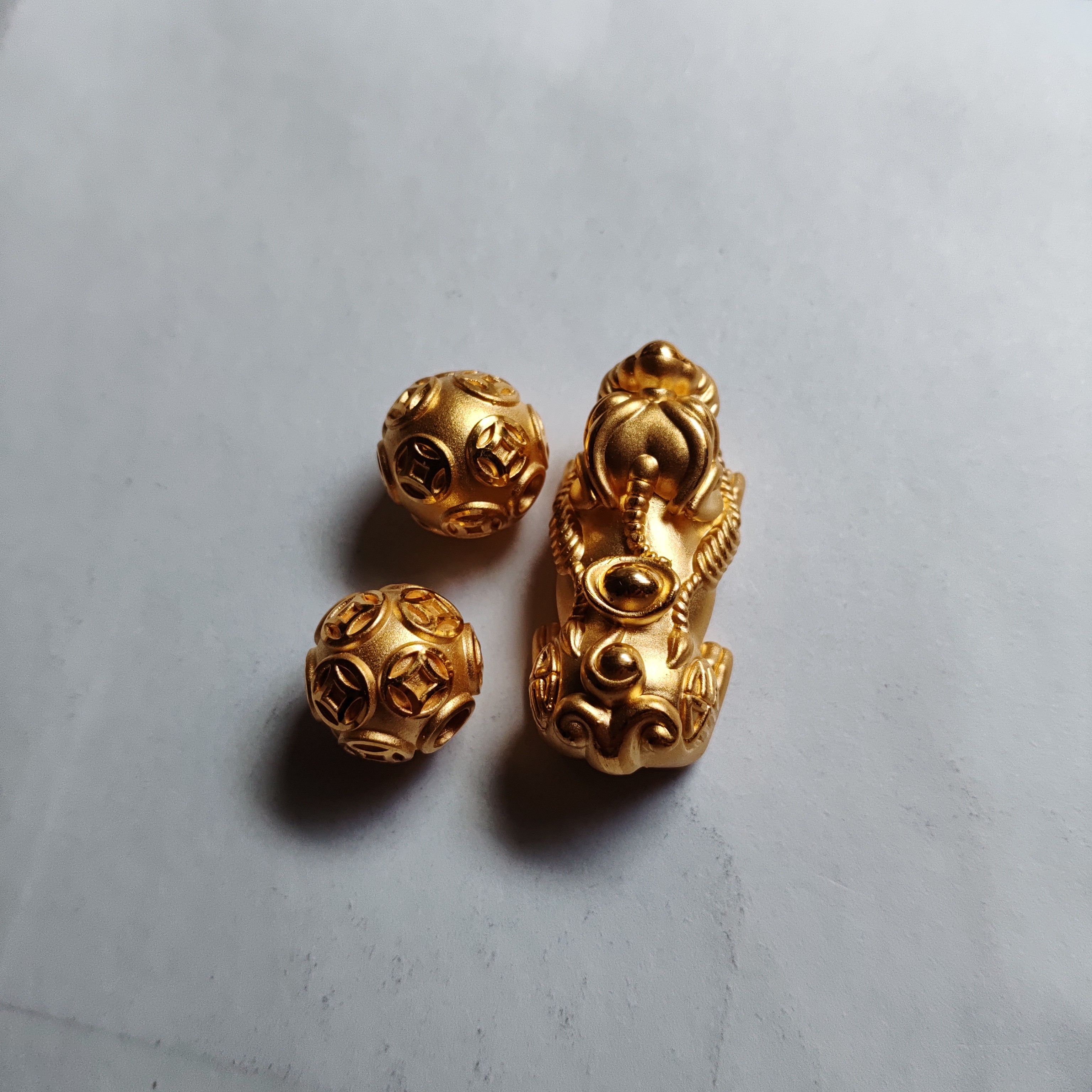 金元宝足金999貔貅珠子首饰