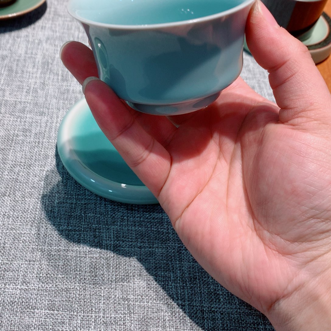 龙泉青瓷茶具一套