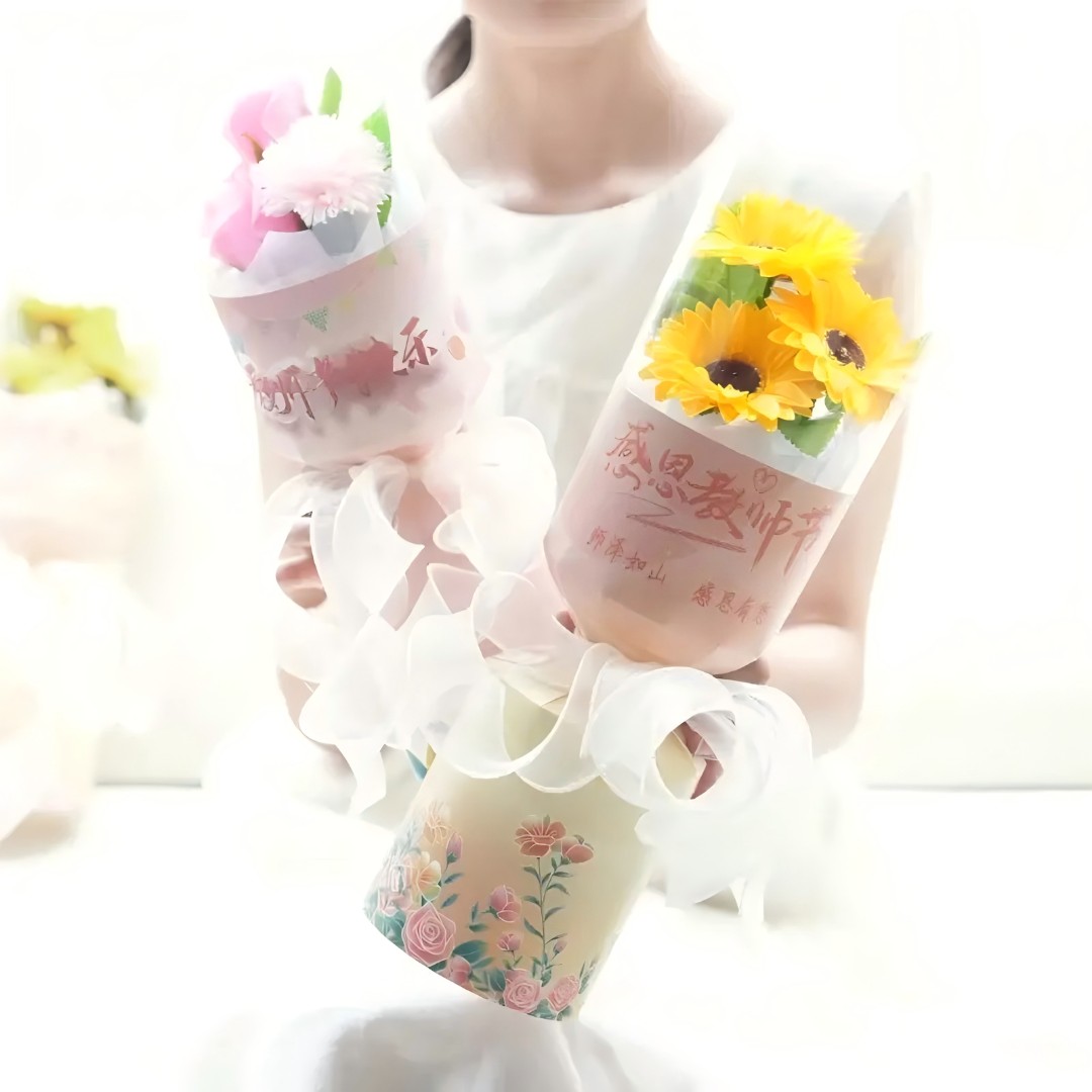 【次日达】3朵向日葵香皂花束教师节感恩礼物送老师