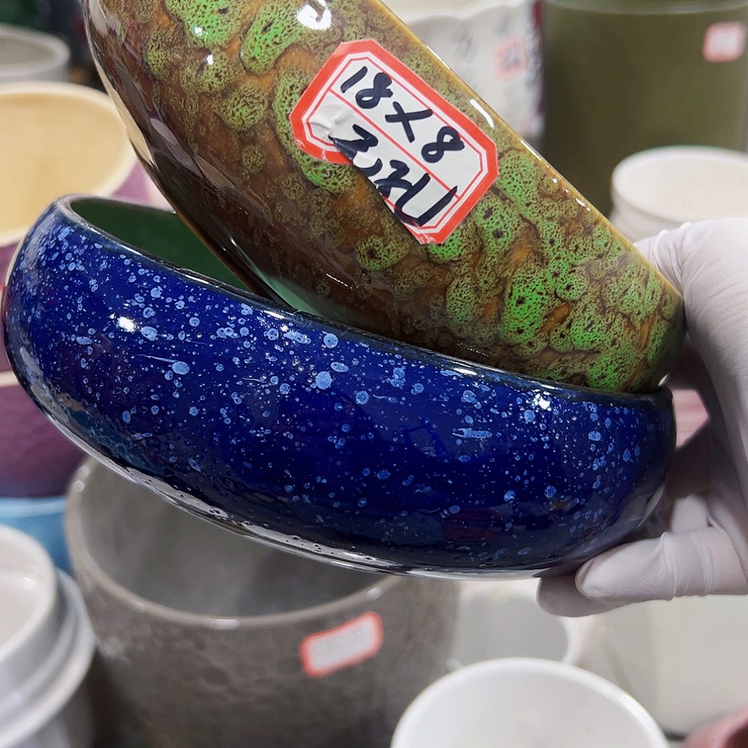 无孔，在眼尾单陶瓷花盆凑单10米包邮