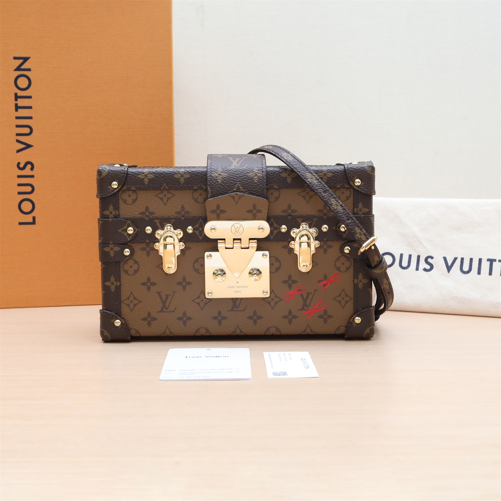 99新 LouisVuitton/路易威登 小花柳 月光宝盒 20 老花 PVC 芯片