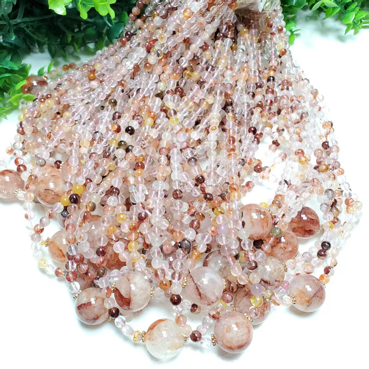 Q272【赵小姐】时尚百搭红胶花项链多样式发其一