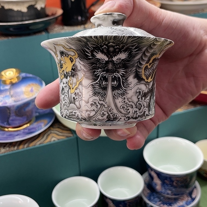 钱***）景德镇陶瓷盖碗茶具
